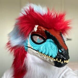 Slushie Themed Premade Furry Fursuit Dino Mask Head Snug Fit Etsy