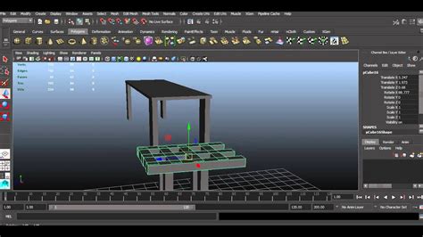 Autodesk Maya 3D Masa Sandalye Yapimi Sesli Anlatim Ders2 YouTube