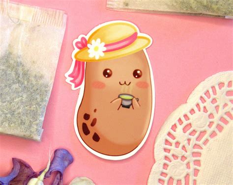 Cute Potato Sticker Set Pack Illustration Vinyl Sticker Etsy