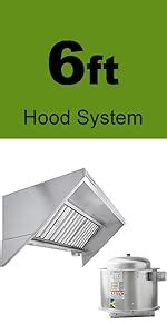 Amazon Hoodmart Concession Trailer Hood System For Food Truck