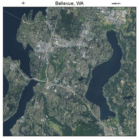 Aerial Photography Map of Bellevue, WA Washington