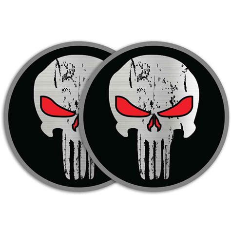 Punisher Skull Circle Decal Sticker | VetFriends.com