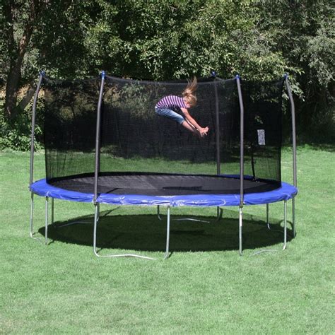 Trampoline 15ft Round Kids Fun Sport Enclosure Safety Net Galvanized