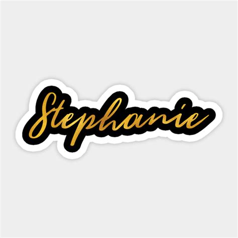 Stephanie Name Hand Lettering In Faux Gold Letters Stephanie