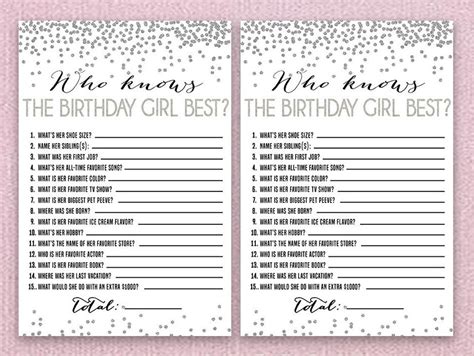 Who Knows the Birthday Girl Best, How Well Do You Know the Birthday ...