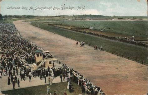 Suburban Day At Sheepshead Bay Brooklyn NY Postcard