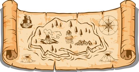 Rolled Map Vector Images Over 3200
