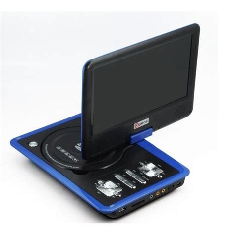 QUMOX Lecteur DVD Portable télécommande bleu w SD USB Divx Neuf