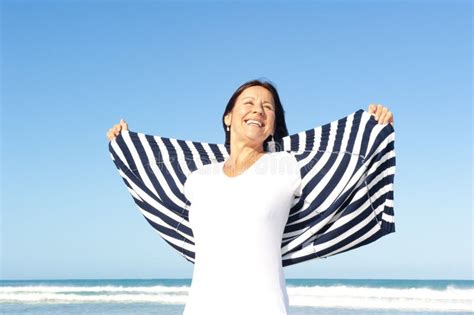Mature Woman Retirement Joy Stock Photo Image Of Confident Copy