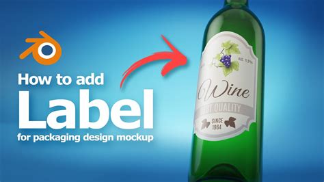 Blender Add Label To Bottle Tutorial For Making Packaging Design