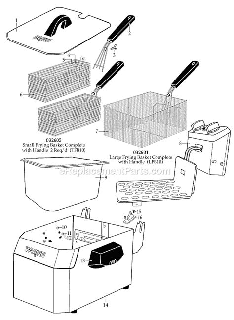 Waring WDF1000 Parts List and Diagram : eReplacementParts.com