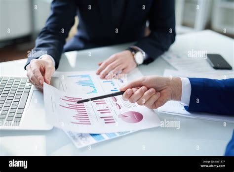 pointing  financial paper stock photo alamy
