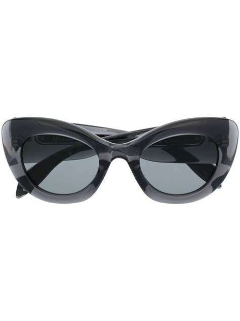 Alexander McQueen Eyewear Transparent Cat Eye Frame Sunglasses Farfetch