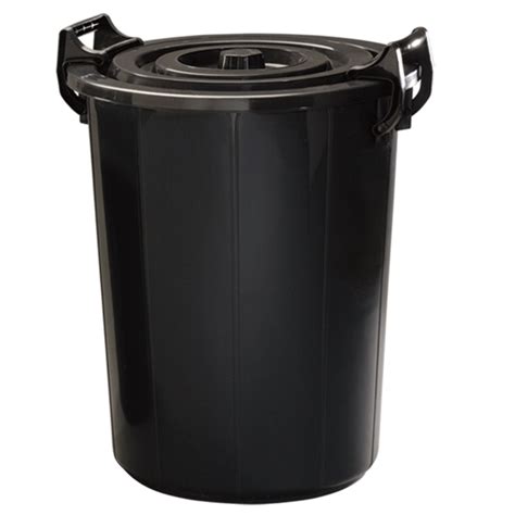 E B Gallon Pail With Lock Handle Black Plastic Products