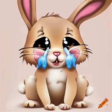 Crying Bunny In Cute And Realistic Clipart Style On Craiyon