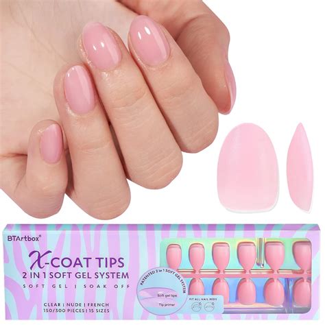 Btartbox Almond Soft Gel Nail Tips F R Geln Gel Full Cover Nageltips