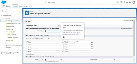 How To Setup A Criteria Based Lead Assignment Rule In Salesforce