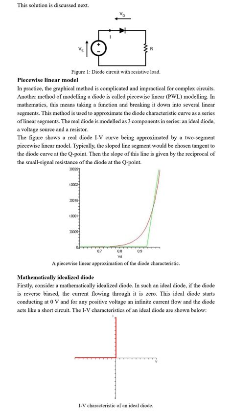 Diode Large Signal Dcpiecewise Linear Model Diode