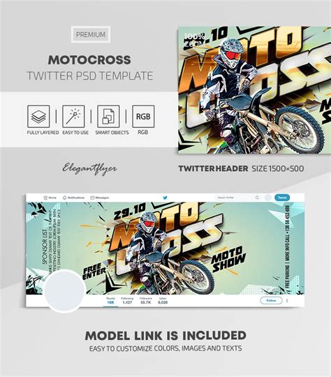 Pastel Professional Motocross Premium Social Media Template Psd By
