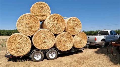 Hay Hauling Day How Many Bales Will Fit On This Trailer Youtube