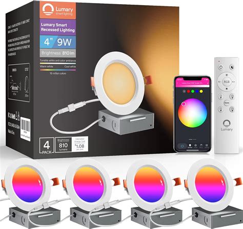 Lumary Smart Recessed Lighting 4 Inch Smart WiFi India Ubuy