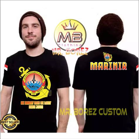 Jual Kaos Pria Korps Marinir Lengan Pendek Baju Korps Marinir Tni Al