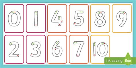 👉 Number Formation Cards 0 10 Teacher Made Twinkl