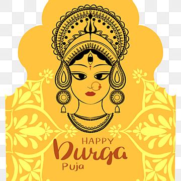 Durga Puja Clipart Vector Hand Drawn Style Durga Ashtami Durga Puja