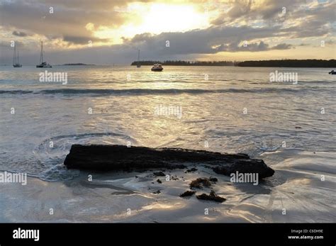 Kuto Bay At Sunset Isle Of Pines New Caledonia Stock Photo Alamy