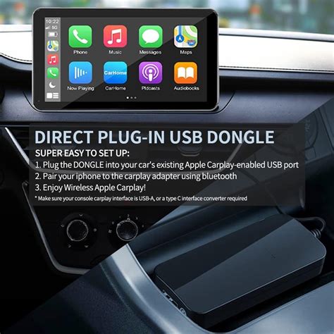 Adaptador Inal Mbrico Carplay Velocidad M S R Pida Apple Wireless