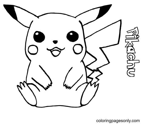 Pikachu Coloring Pages Printable for Free Download