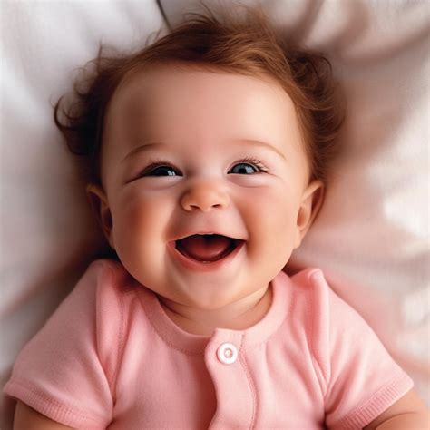 Premium AI Image A Baby With A Pink Shirt That Says Quot Happy Quot