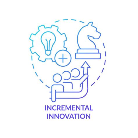 Icono De Concepto De Gradiente Azul De Innovación Incremental Tipo De