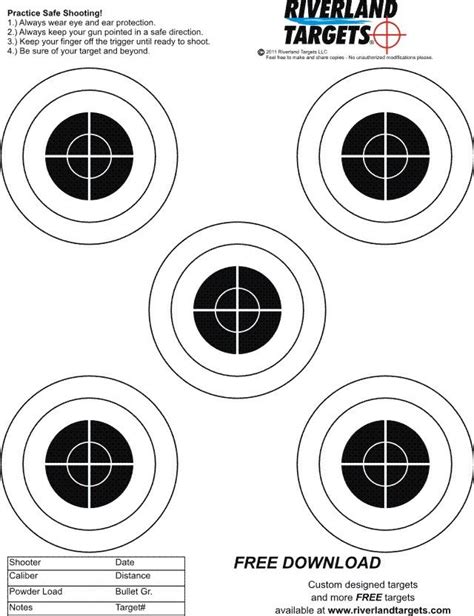 Free Printable Shooting Targets 8x11