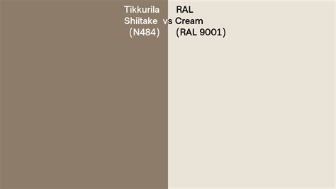 Tikkurila Shiitake N Vs Ral Cream Ral Side By Side Comparison