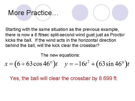 Simulating Motion With Parametric Equations Sec