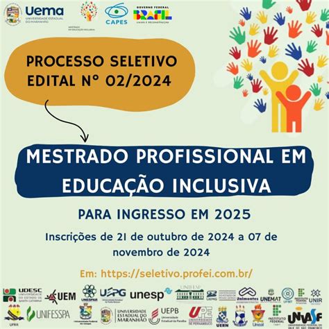 Mestrado Profissional Em Educa O Inclusiva Profei Edital De