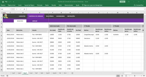 Planilha Controle De Jornada Do Motorista Parcelamento Sem Juros