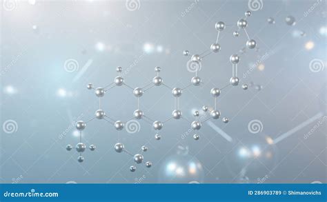 Berberine Molecular Structure, 3d Model Molecule, Quaternary Ammonium ...