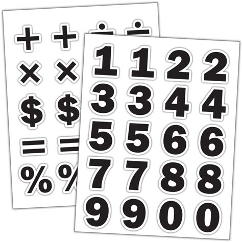 Black Numbers Stickers TCR3558 Teacher Created Resources