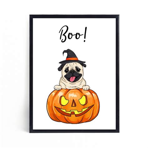 Personalised Halloween Dog Print A4 Or A4 Dog Lover Halloween Trick