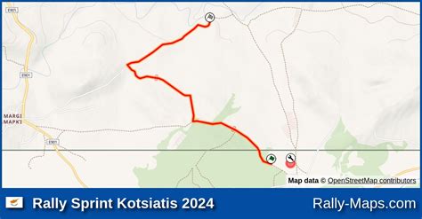 Streckenverlauf Rally Sprint Kotsiatis 2024 RallyeKarte De