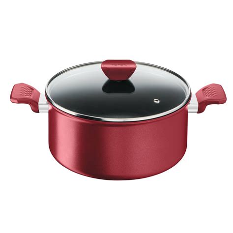 TEFAL Faitout 24cm DAILY CHEF ROUGE Pas Cher Auchan Fr