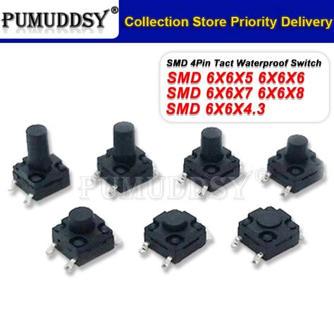 Pcs X Pcb Tactile Tact Mini Push Button Switch Smd Pin Micro