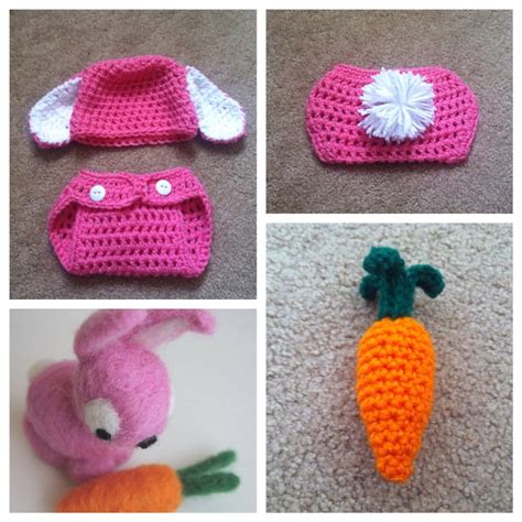 Crochet Easter Bunny Outfit Beaniehat Diaper Cover And Etsy