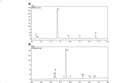 Hplc Pda Chromatograms Of The Phenolic Compounds Extracted At 280 Nm