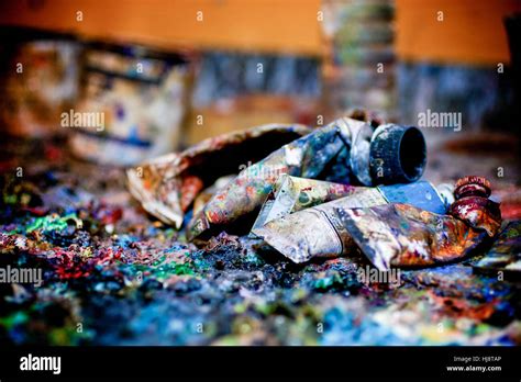 Artist Paint Pallet Stock Photo Alamy