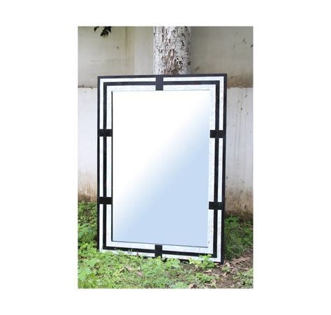 rectangular wall mirror mother of pearl frame home decor - SwiftEZ