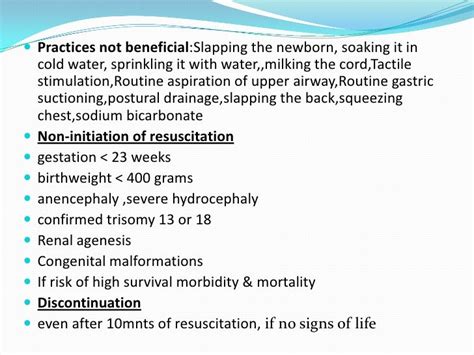 Birth asphyxia management