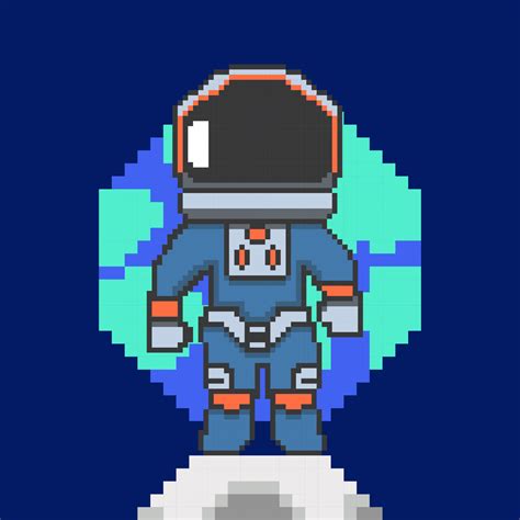 Astronout Pixel Art Design Vector 18748812 Vector Art At Vecteezy